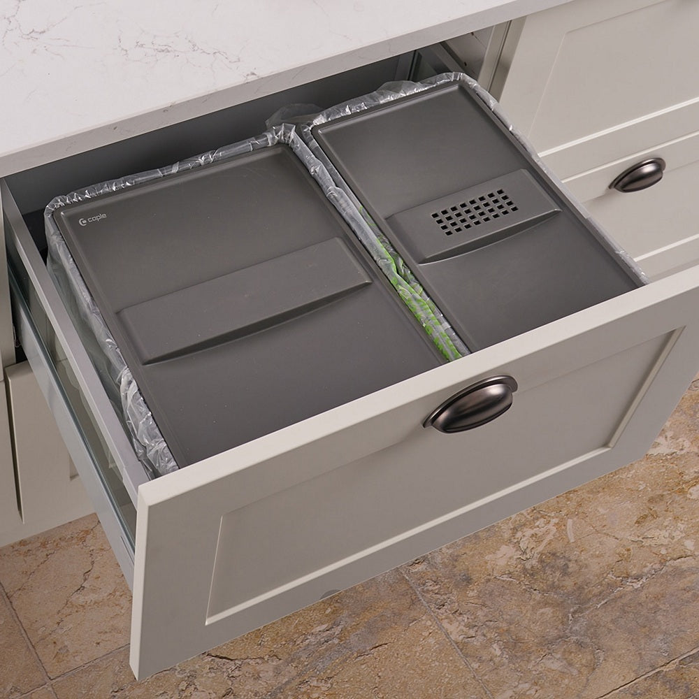 Caple In-Drawer 31L Dual Kitchen Waste Bin for 600mm Drawers