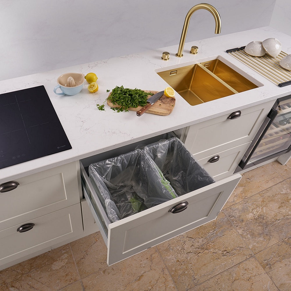 Caple In-Drawer 31L Dual Kitchen Waste Bin for 600mm Drawers
