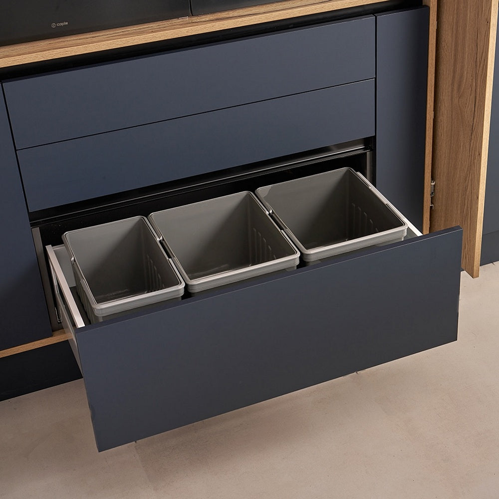 Caple In-Drawer 49L Triple Kitchen Waste Bin for 900mm Drawers
