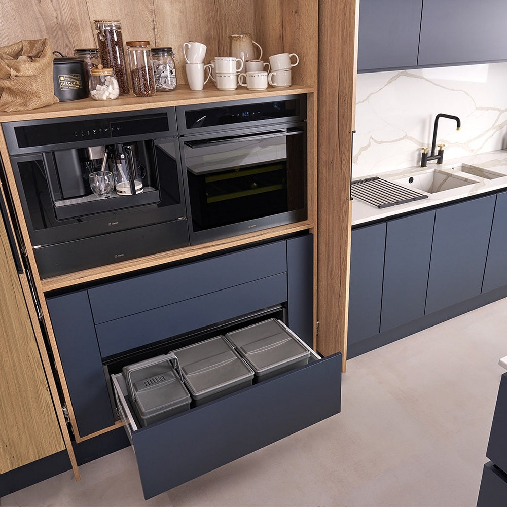 Caple In-Drawer 49L Triple Kitchen Waste Bin for 900mm Drawers