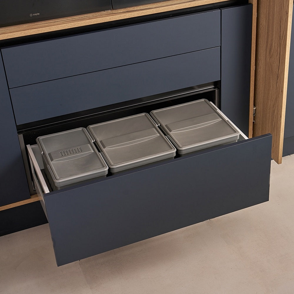 Caple In-Drawer 49L Triple Kitchen Waste Bin for 900mm Drawers