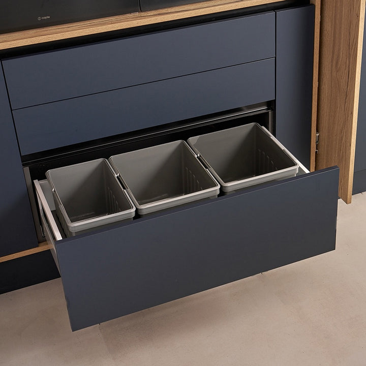 Caple In-Drawer 49L Triple Kitchen Waste Bin for 900mm Drawers