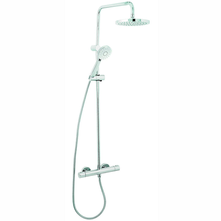 Deva Dynamic Chrome Bar Shower Valve With 1 Function Minimalist Rigid Riser Kit DCTSDEF