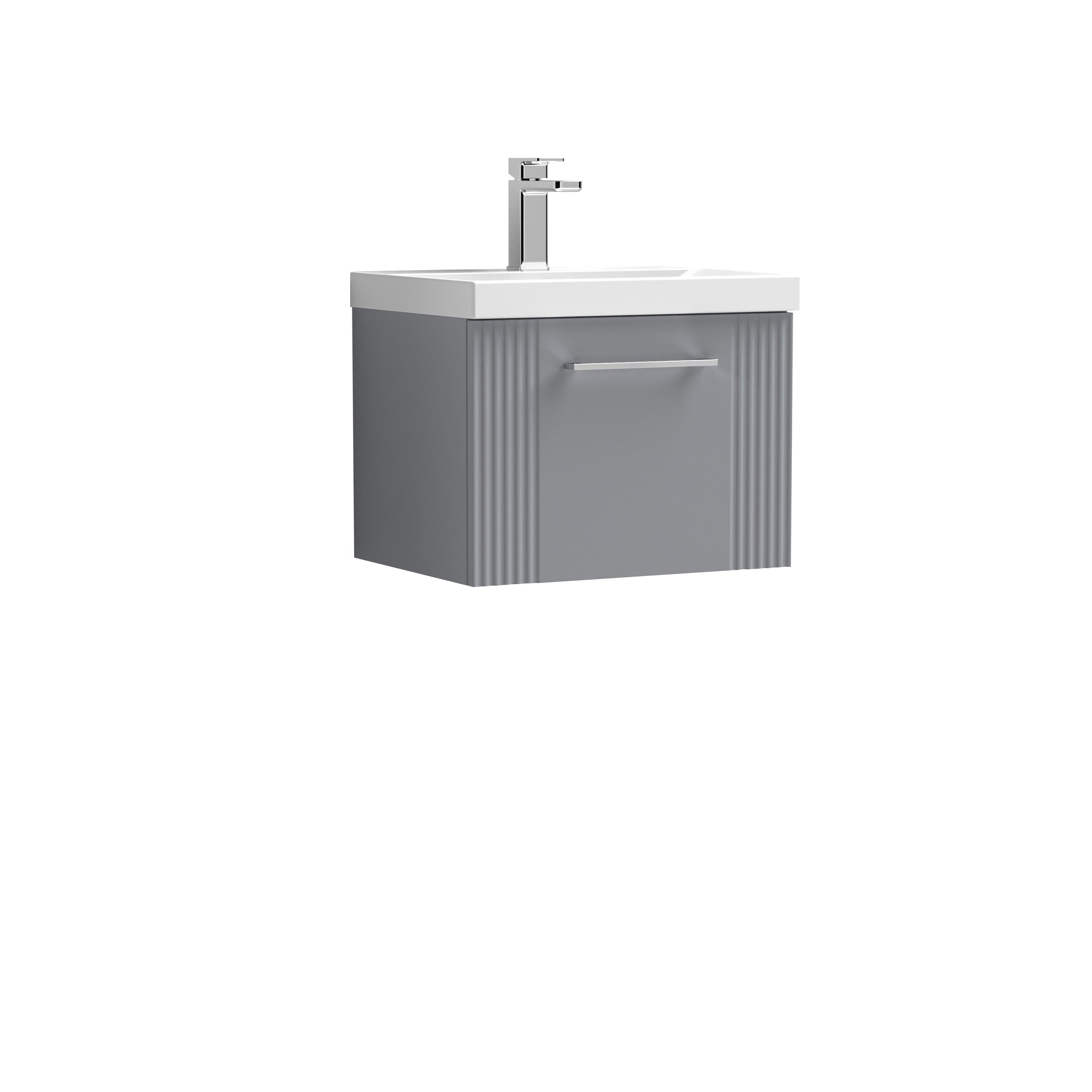 Nuie Deco Satin Wall Hung Vanity Unit & Basin