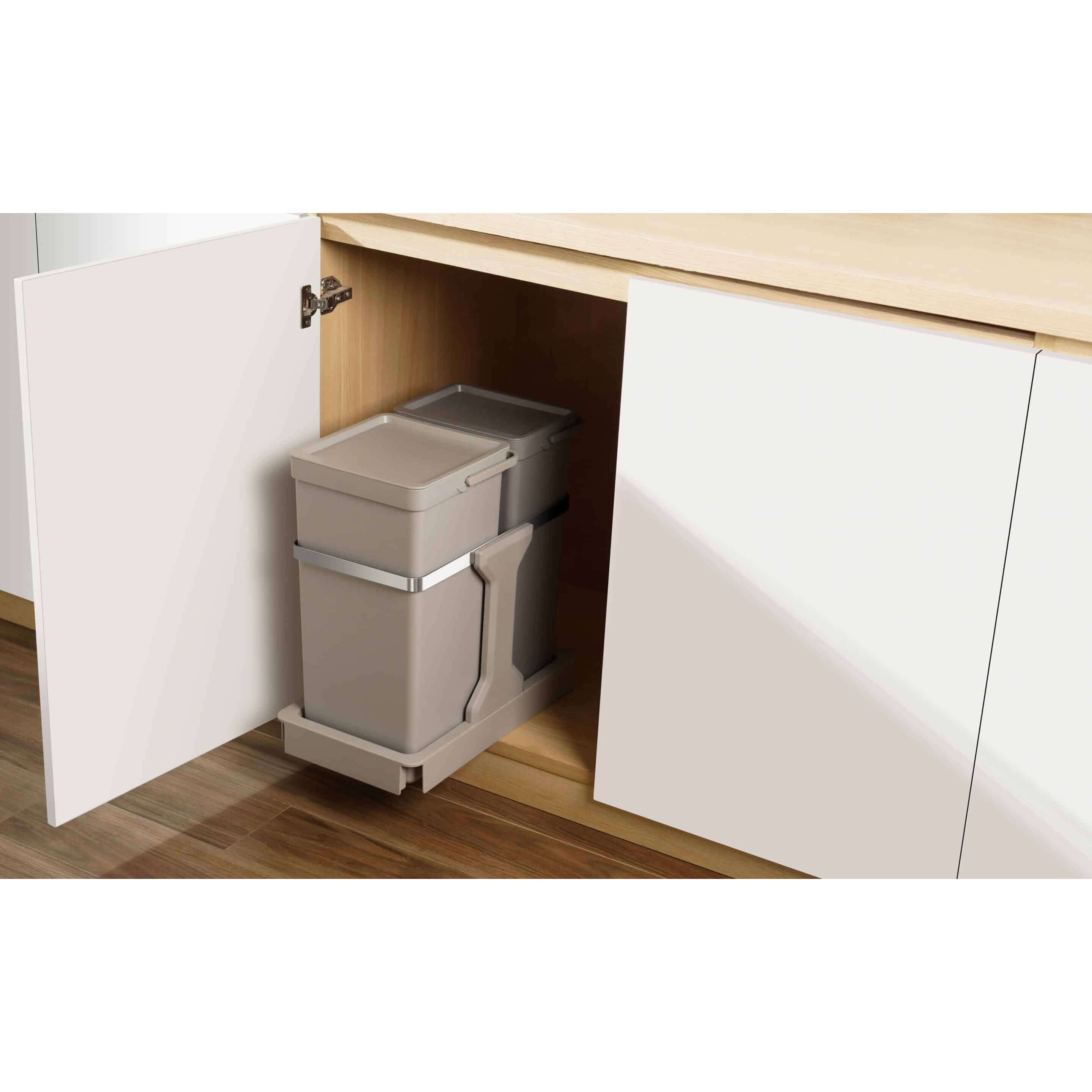 EKO Deco Duo Pull Out Recycling Bin 20L+15L