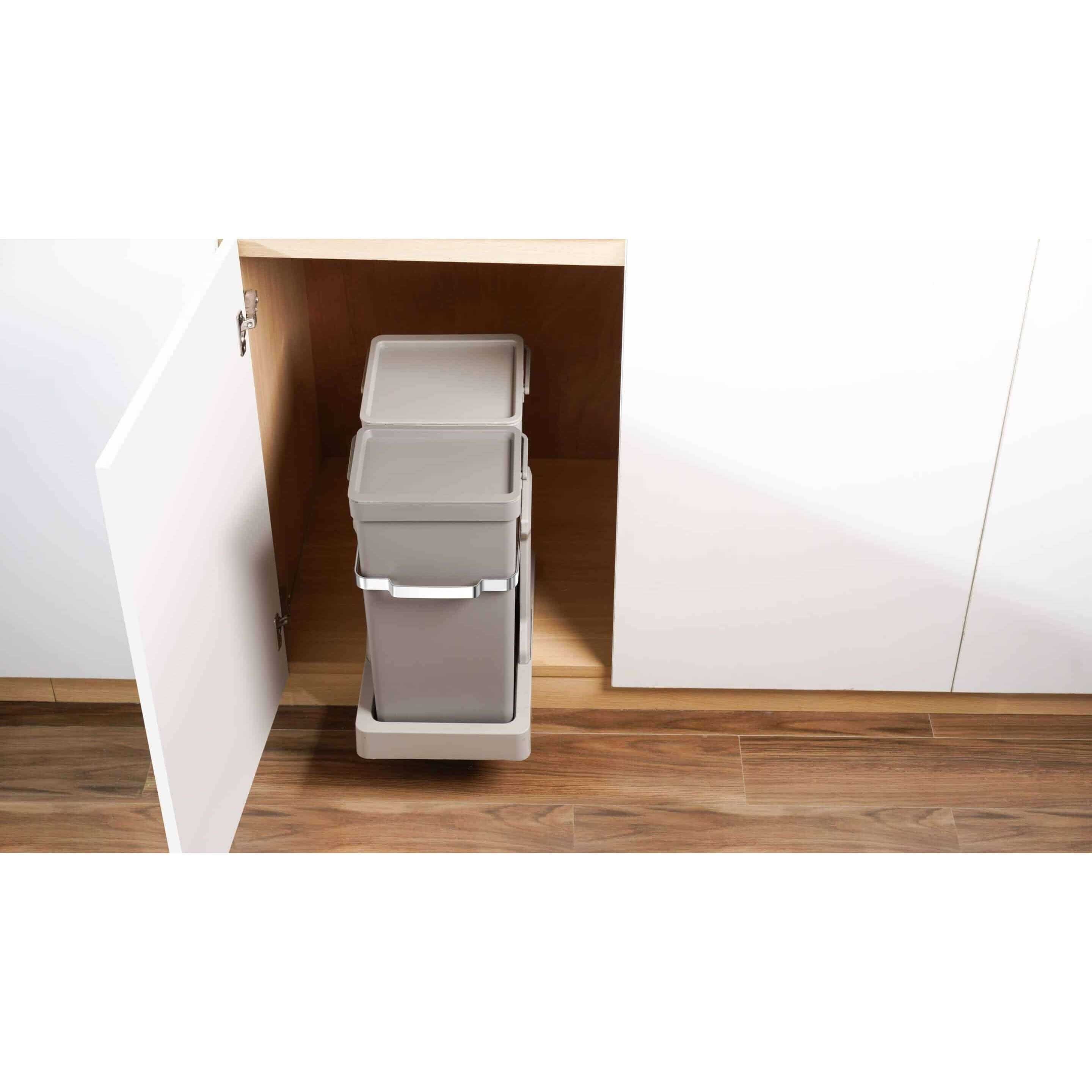 EKO Deco Duo Pull Out Recycling Bin 20L+15L