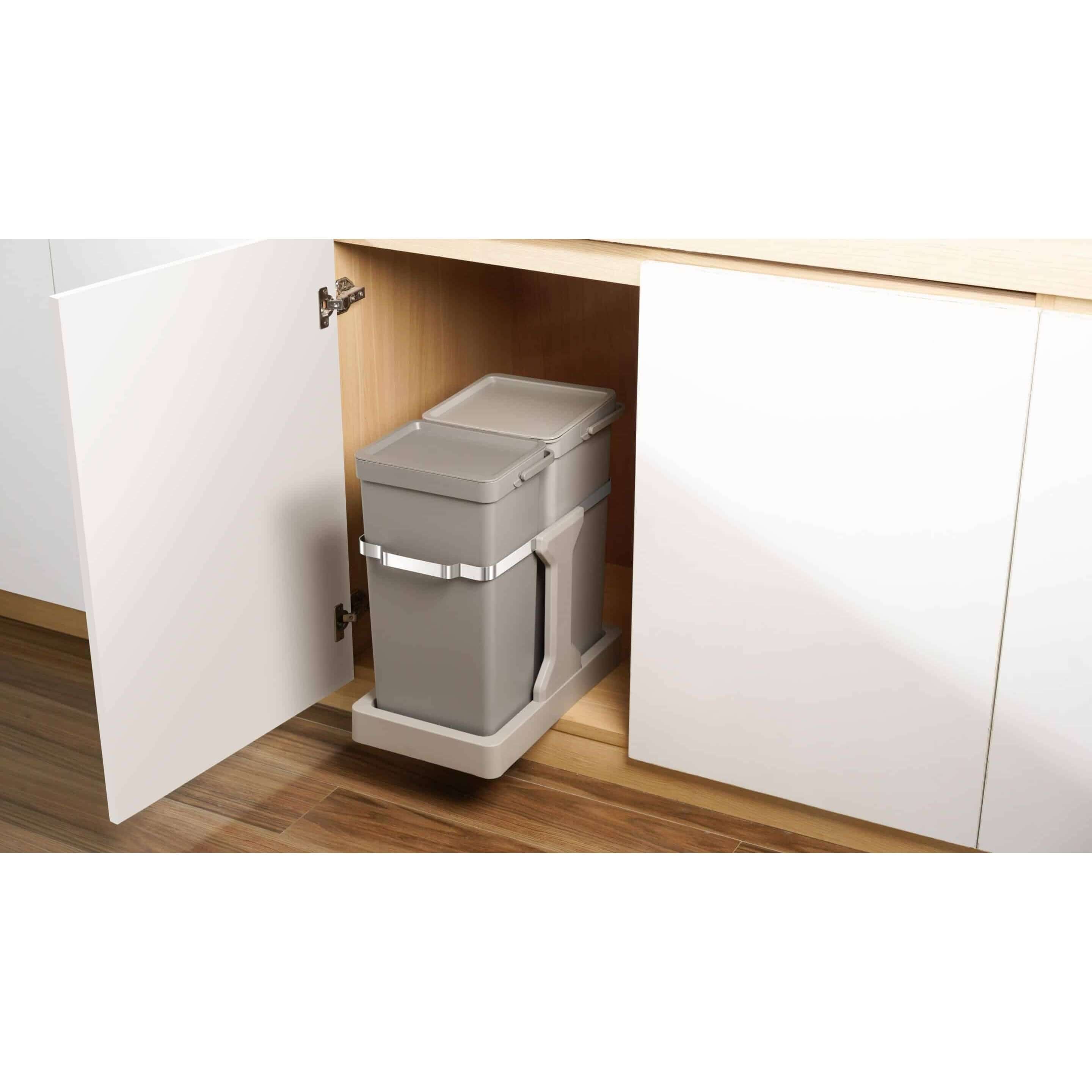 EKO Deco Duo Pull Out Recycling Bin 20L+15L