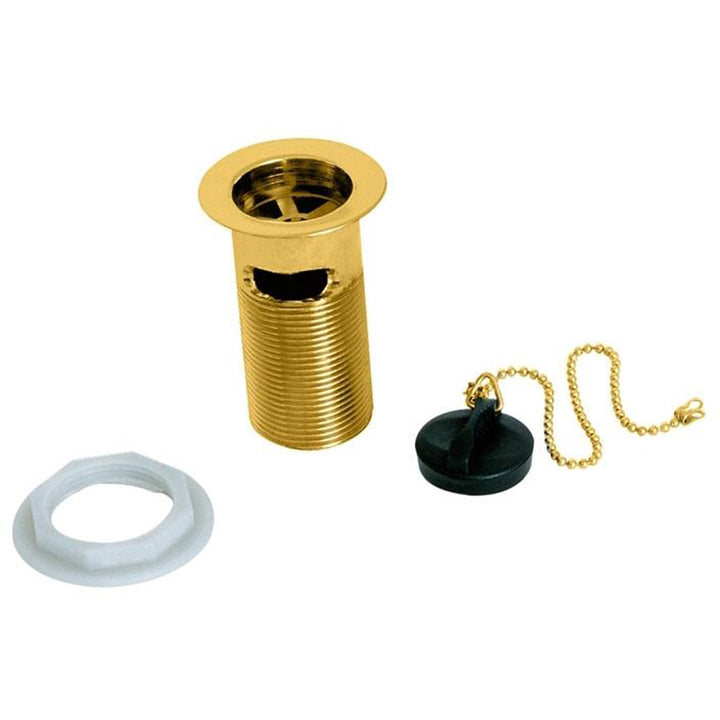 Deva Gold 1.25'' Slotted Basin Brass Plug Waste With Chain & Stay DW300/501