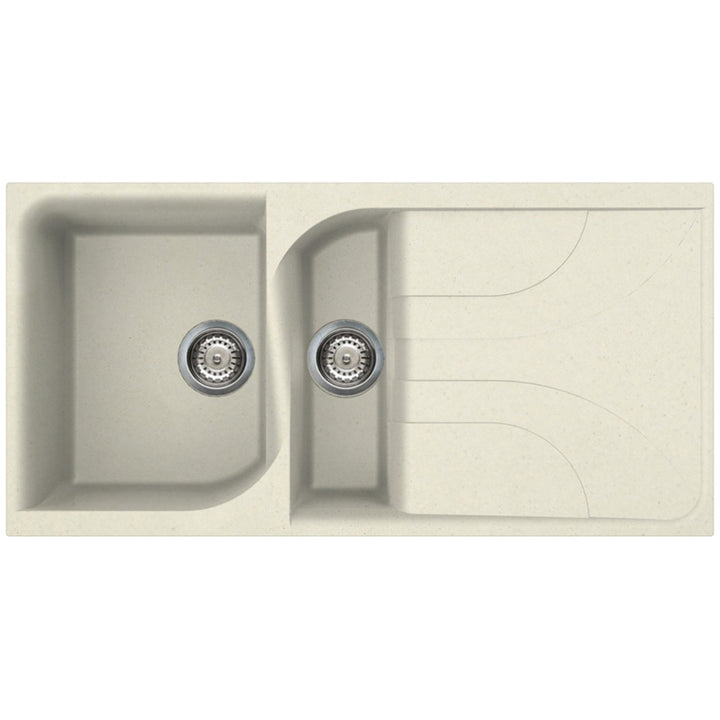 Reginox Ego 475 1.5 Bowl Granite Cream Kitchen Sink & Waste