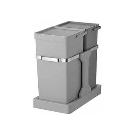EKO Deco Duo Pull Out Recycling Bin 20L+15L