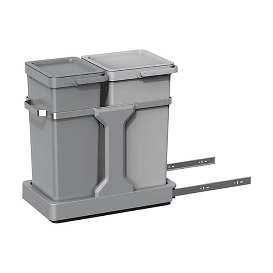 EKO Deco Duo Pull Out Recycling Bin 20L+15L
