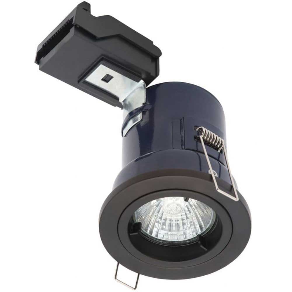 Electralite Matt Black Yate Fixed Fire Rated Downlight - ELA-27465-MBLK