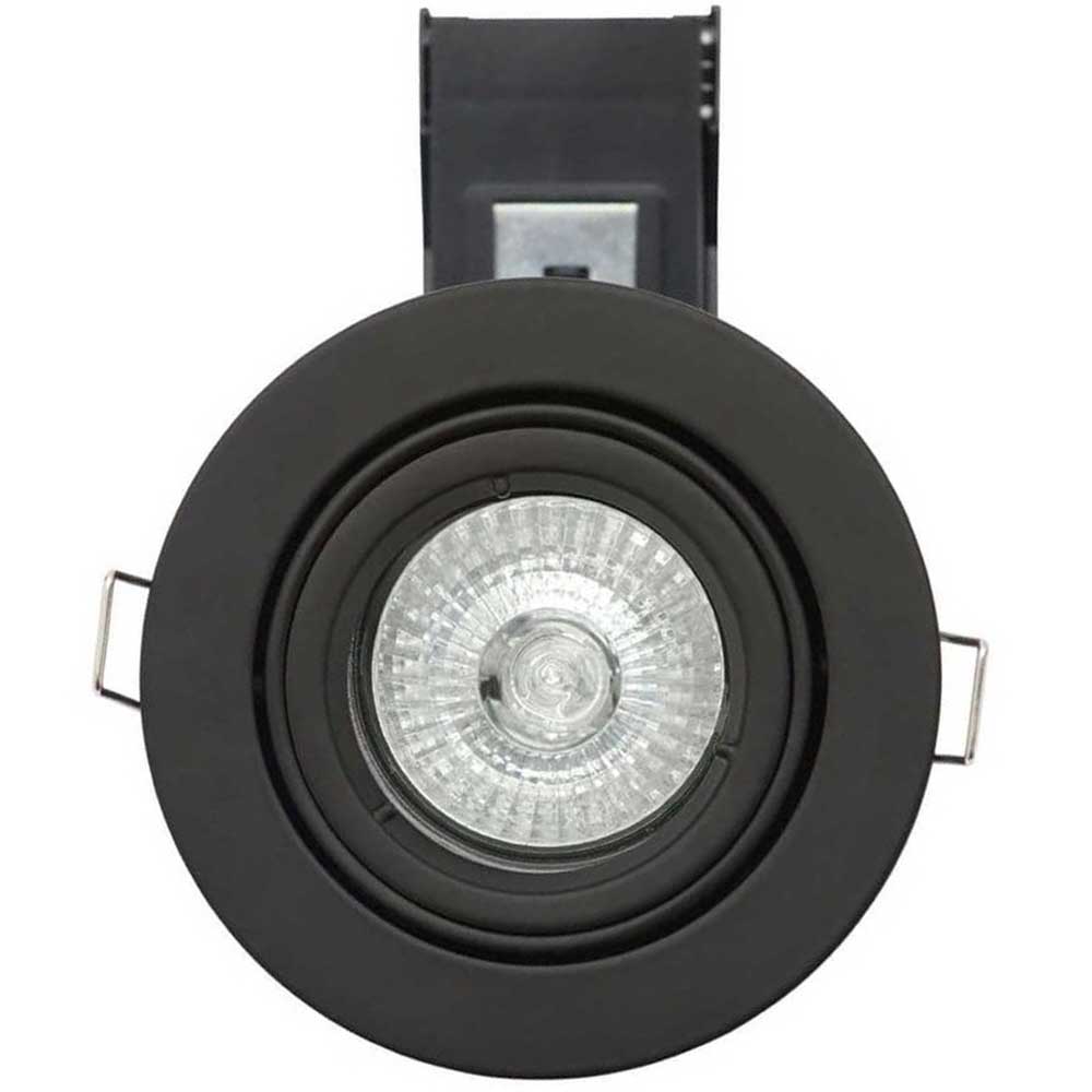 Electralite Matt Black Yate Fixed Fire Adjustable Downlight - ELA-27466-MBLK