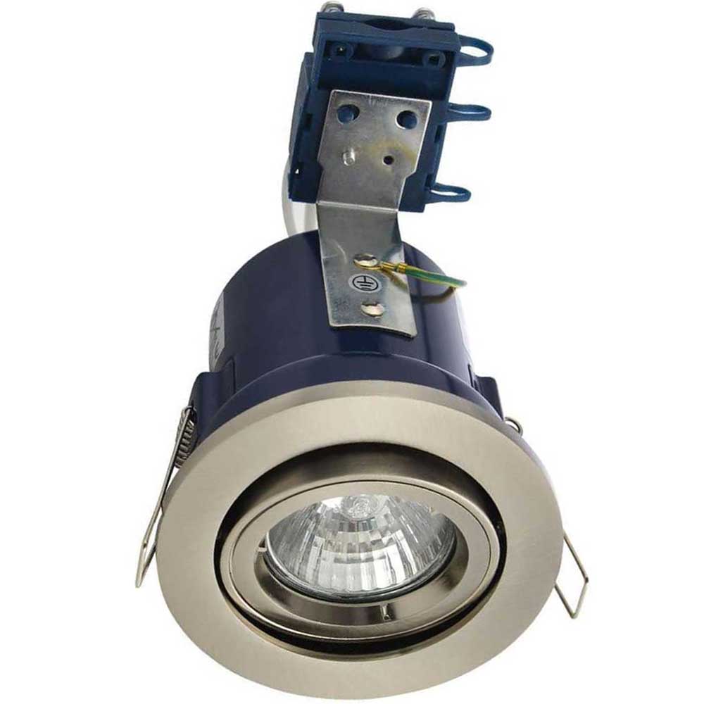 Electralite Satin Chrome Yate Fixed Fire Adjustable Downlight - ELA-27466-SCHR