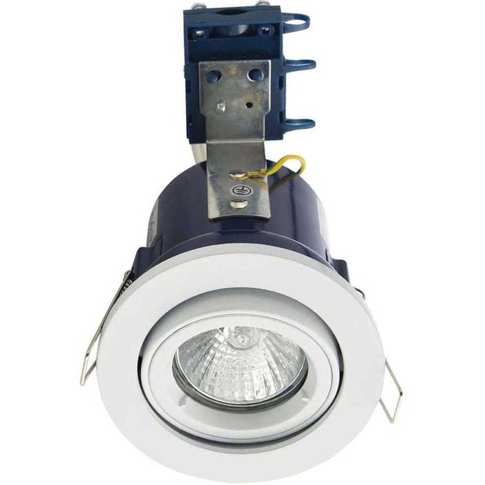 Electralite White Yate Fixed Fire Adjustable Downlight - ELA-27466-WHT