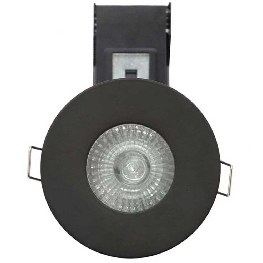 Electralite Matt Black Yate Fixed Fire Rated Showerlight - ELA-27467-MBLK