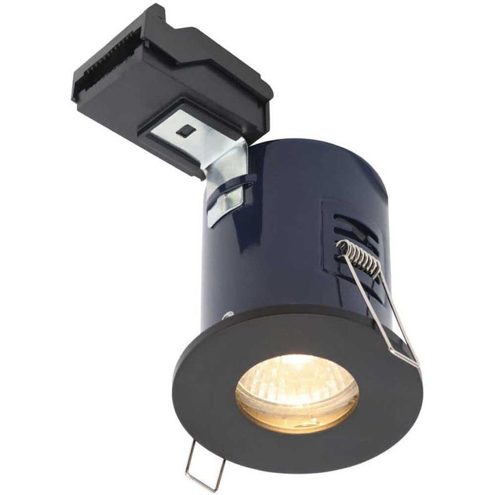 Electralite Matt Black Yate Fixed Fire Rated Showerlight - ELA-27467-MBLK