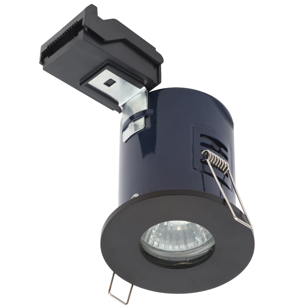 Electralite Matt Black Yate Fixed Fire Rated Showerlight - ELA-27467-MBLK