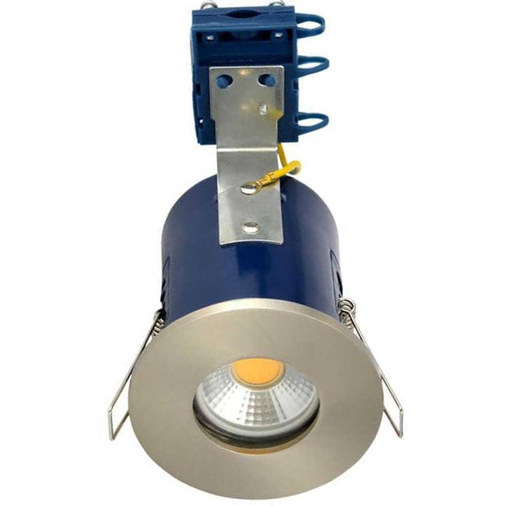 Electralite Satin Chrome Yate Fixed Fire Rated Showerlight - ELA-27467-SCHR