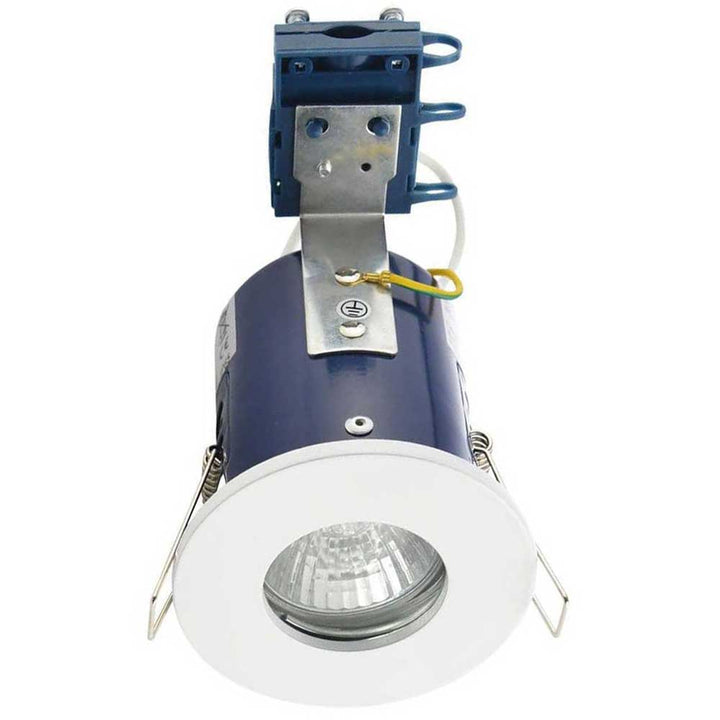 Electralite White Yate Fixed Fire Rated Showerlight - ELA-27467-WHT
