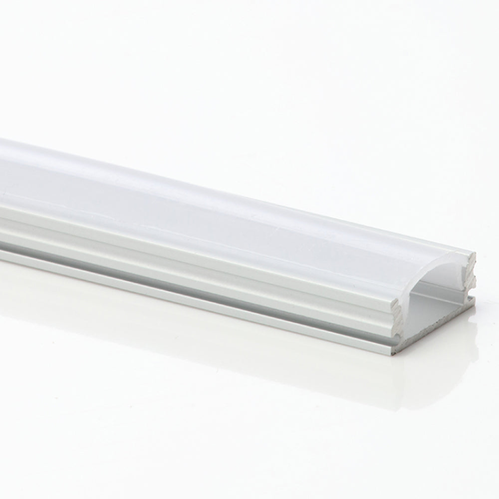 Electralite 2m Aluminum Surface Profile Silver Opal Cover - ELA-34306
