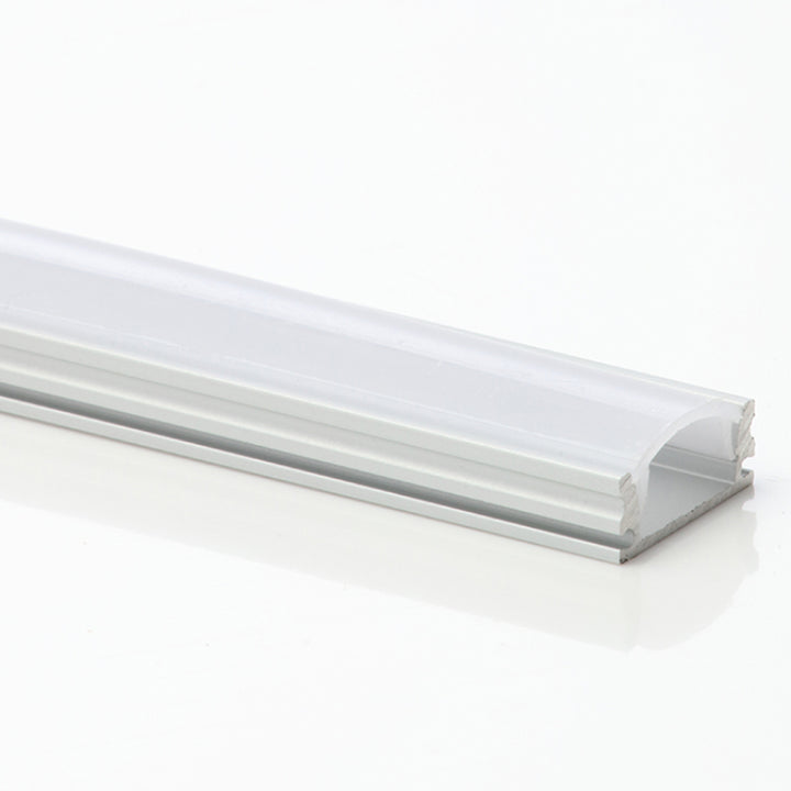 Electralite 2m Aluminum Surface Profile Silver Opal Cover - ELA-34306