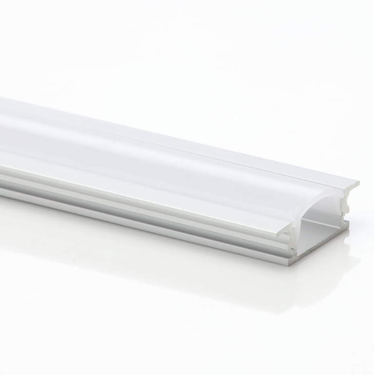Electralite 2m Aluminum Recessed Profile Silver Opal Cover - ELA-34308