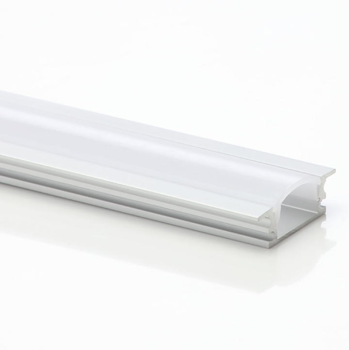 Electralite 2m Aluminum Recessed Profile Silver Opal Cover - ELA-34308