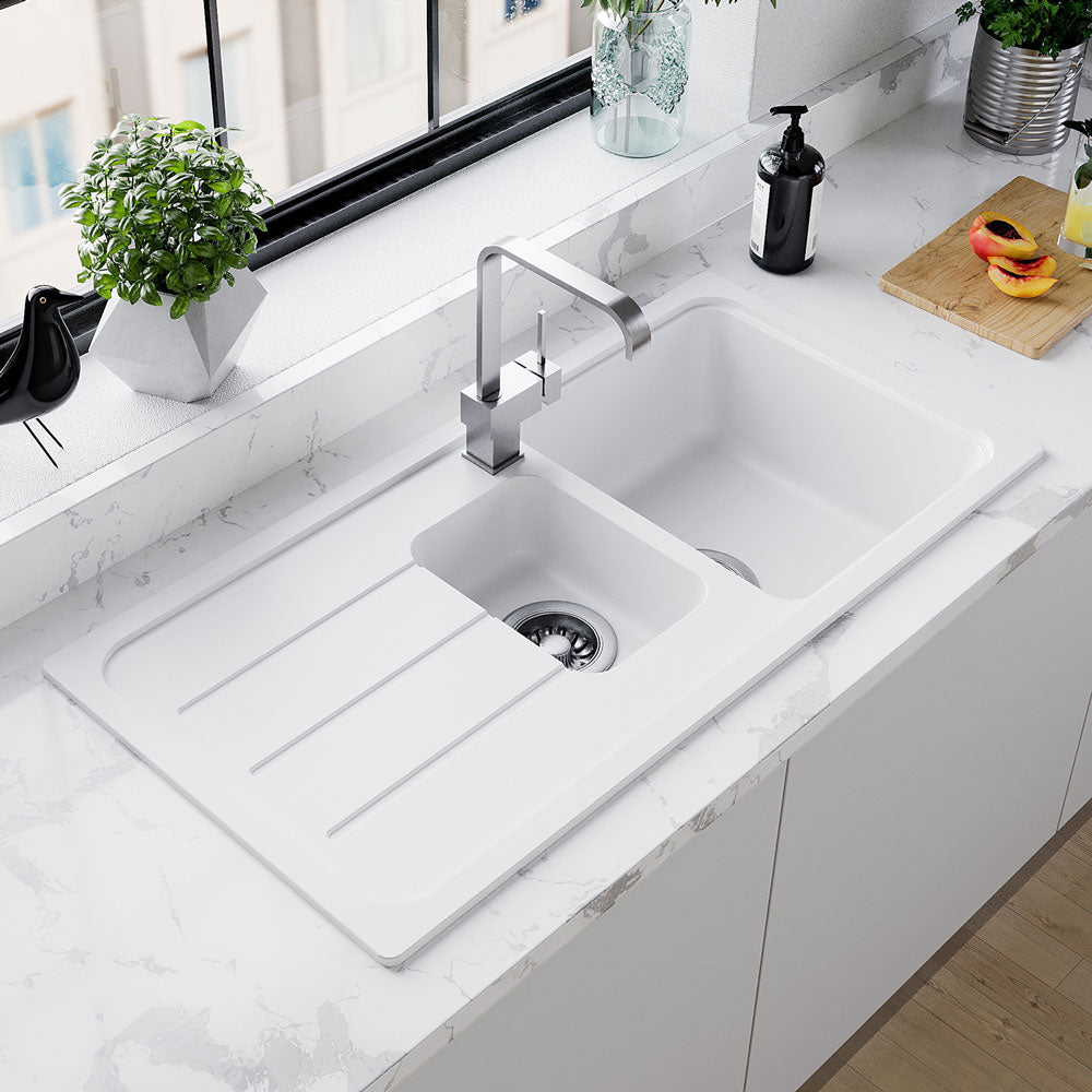Astini Elmo 150 1.5 Bowl Granite Reversible Kitchen Sink & Waste