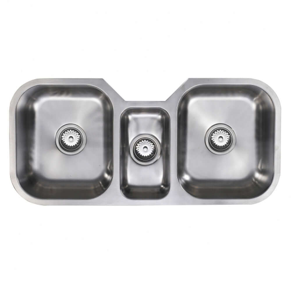The 1810 Company Etrouno 2.5 Bowl Stainless Steel Undermount Kitchen Sink & Waste