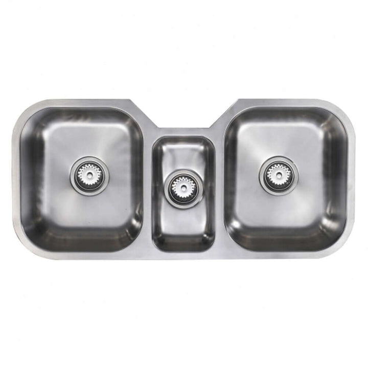 The 1810 Company Etrouno 2.5 Bowl Stainless Steel Undermount Kitchen Sink & Waste