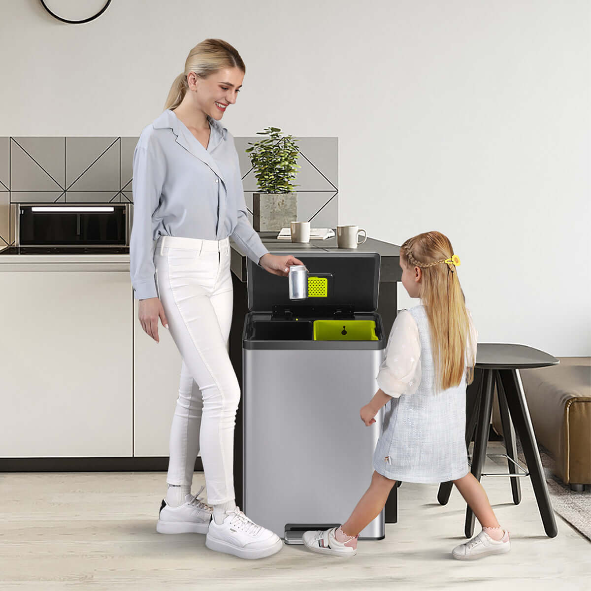 EKO Ecocasa II Recycling Pedal Bin 20L+20L