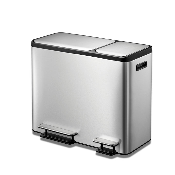 EKO Ecocasa 15L+15L+15L Tri Recycling Stay Open Kitchen Pedal Bin
