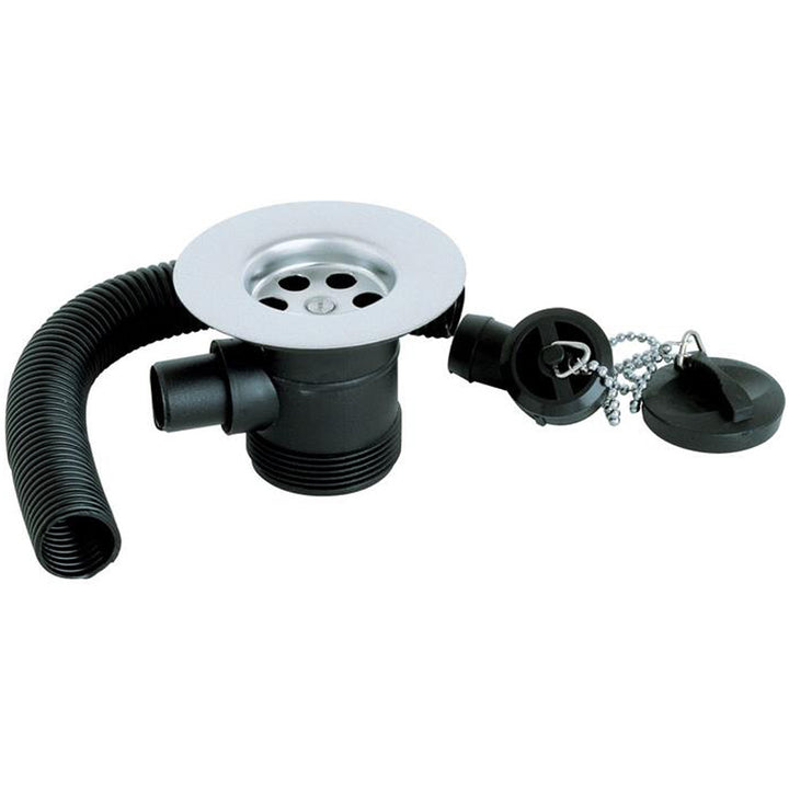 Deva Chrome 1.5" Basin Waste with Overflow FOV412