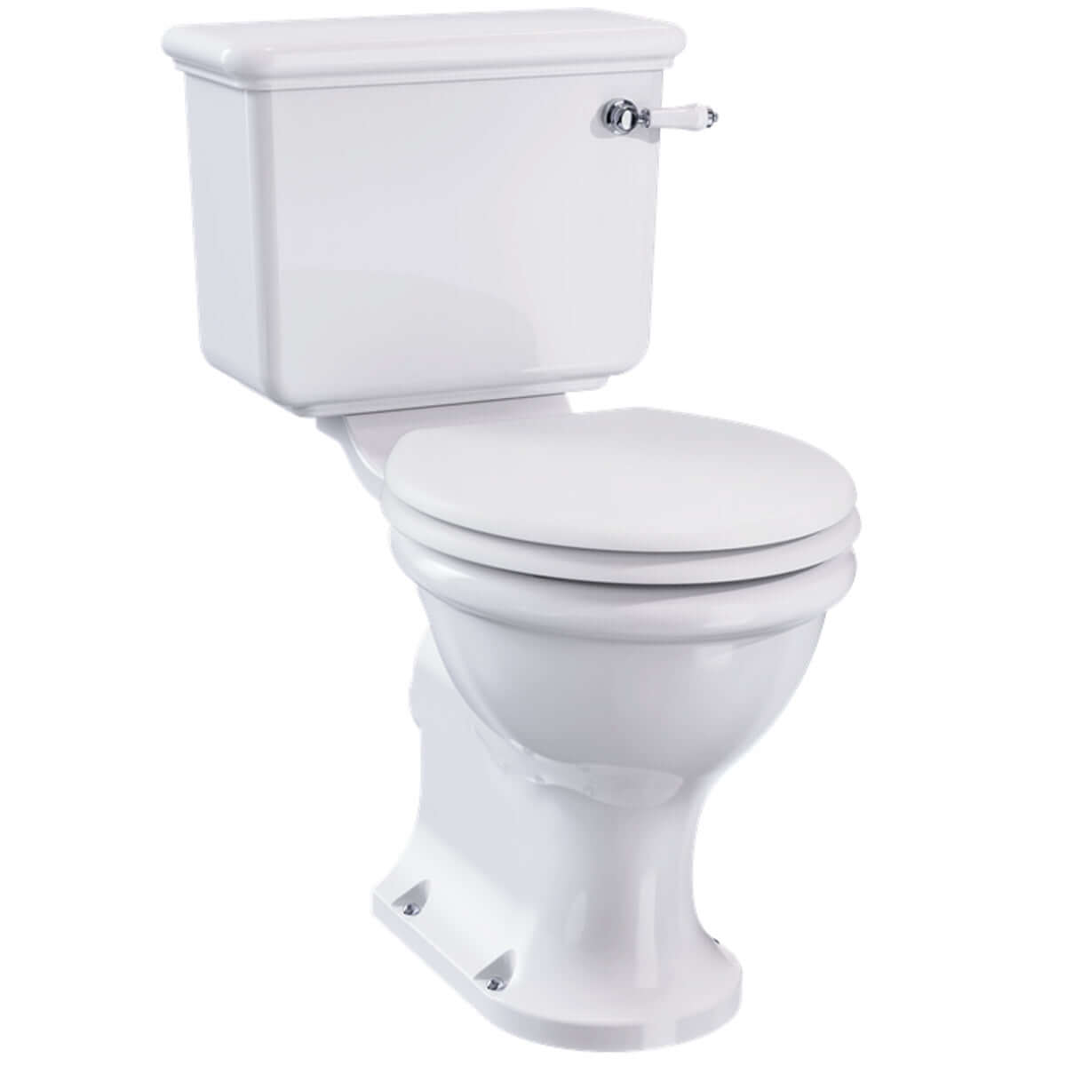 Burlington Guild White Close Coupled Toilet Pan & Cistern with Slimline Lever