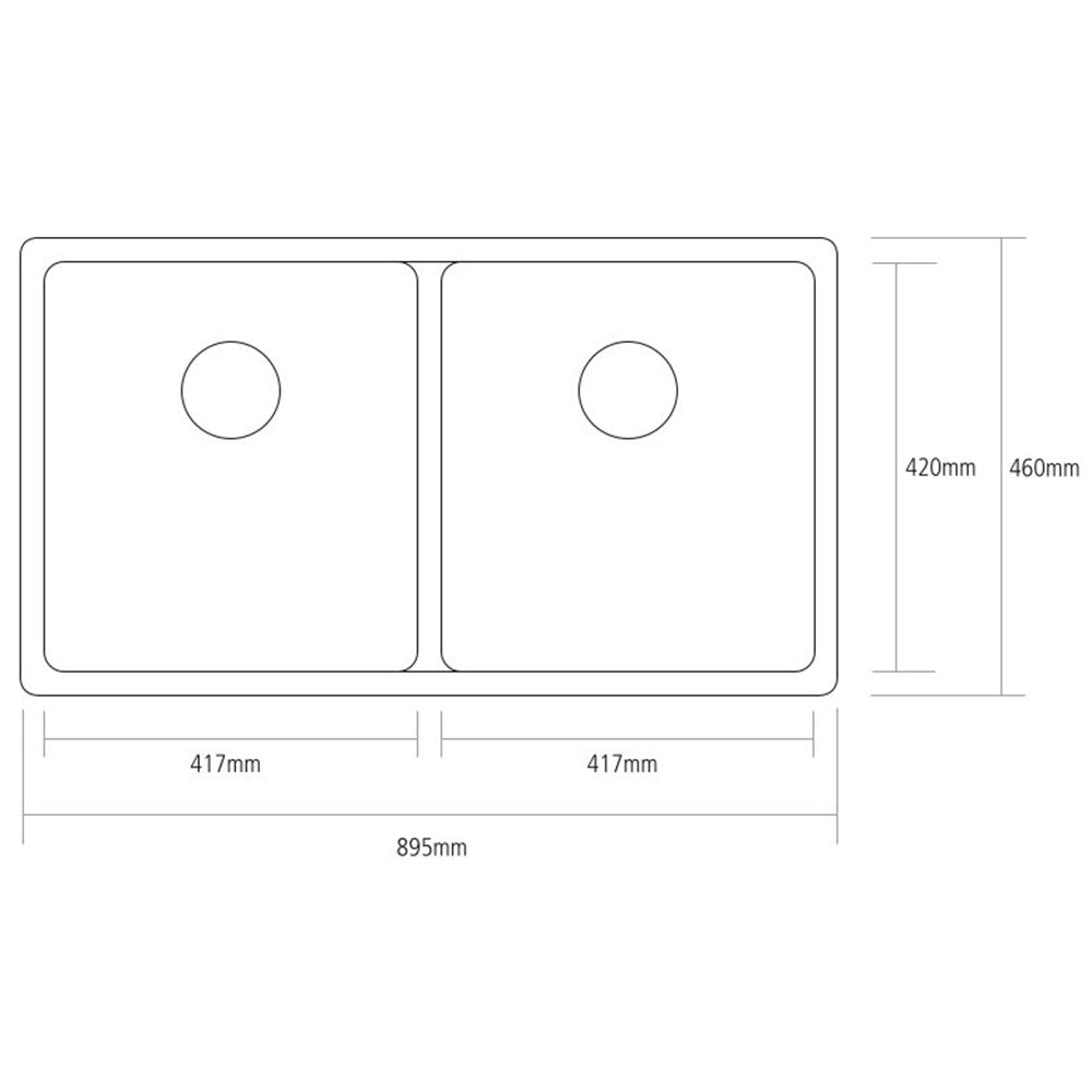 Caple Hamilton 2.0 Bowl White Ceramic Kitchen Sink - HAMILTON