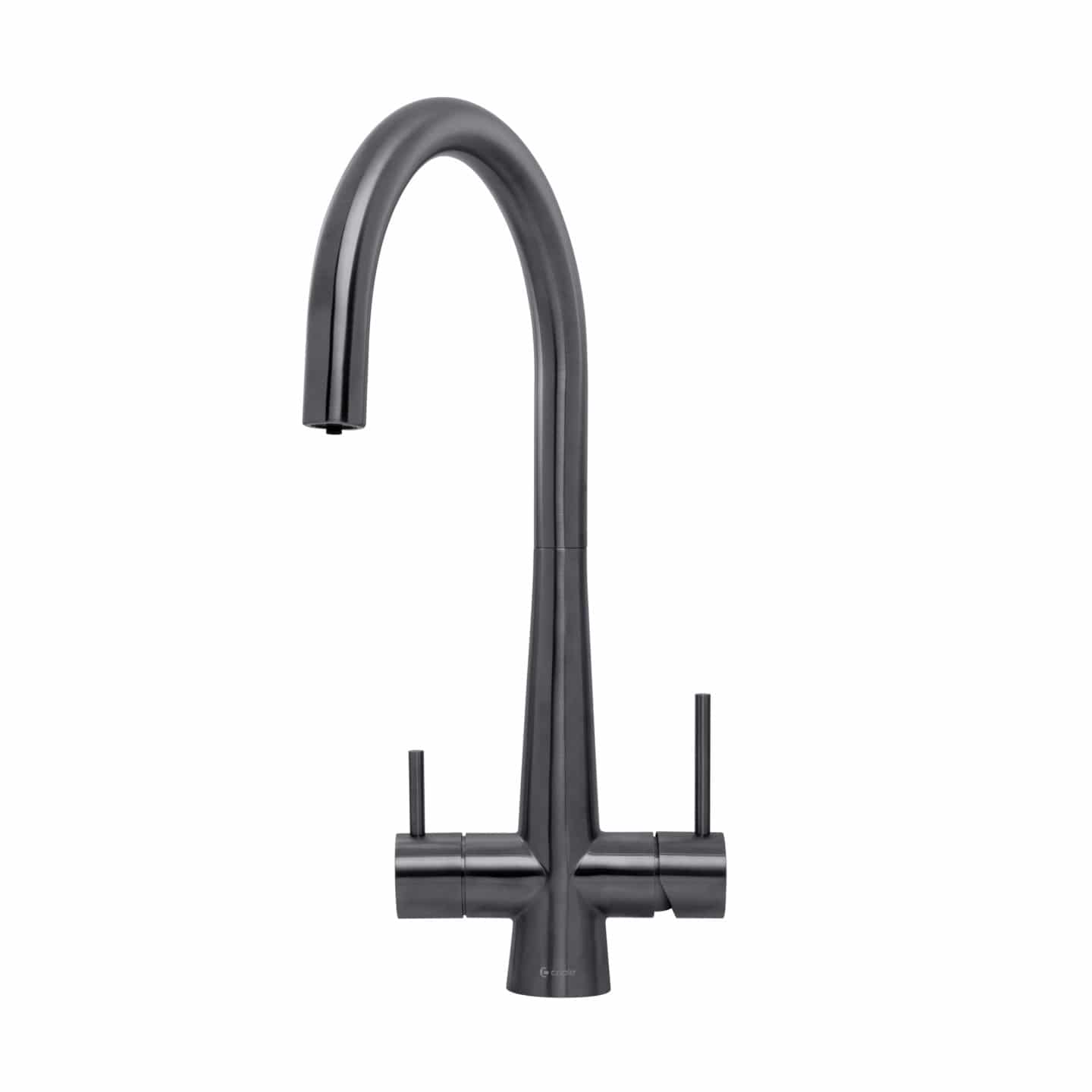 Caple Harlo Puriti Twin Lever Black Filter Kitchen Mixer Tap