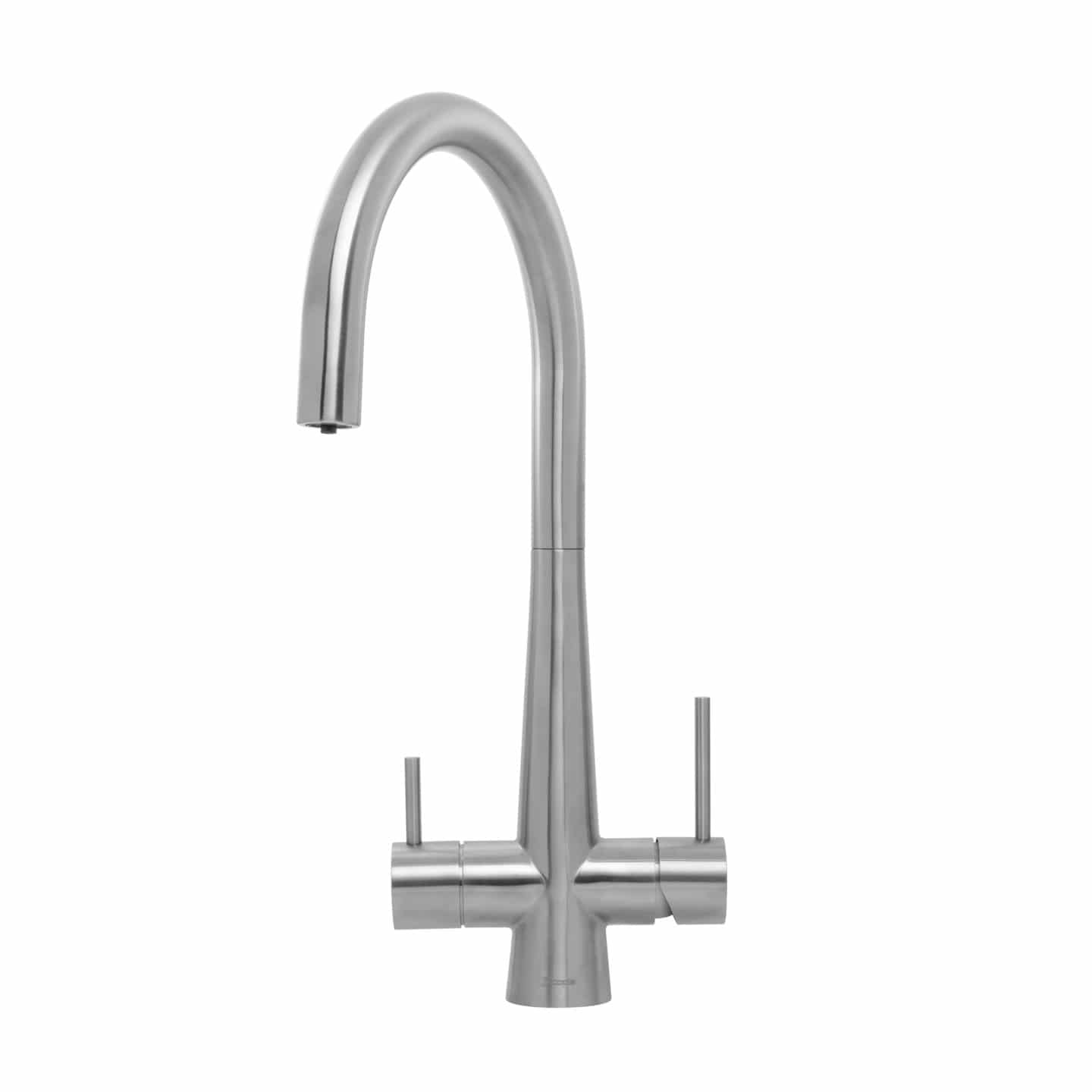 Caple Harlo Puriti Twin Lever Black Filter Kitchen Mixer Tap