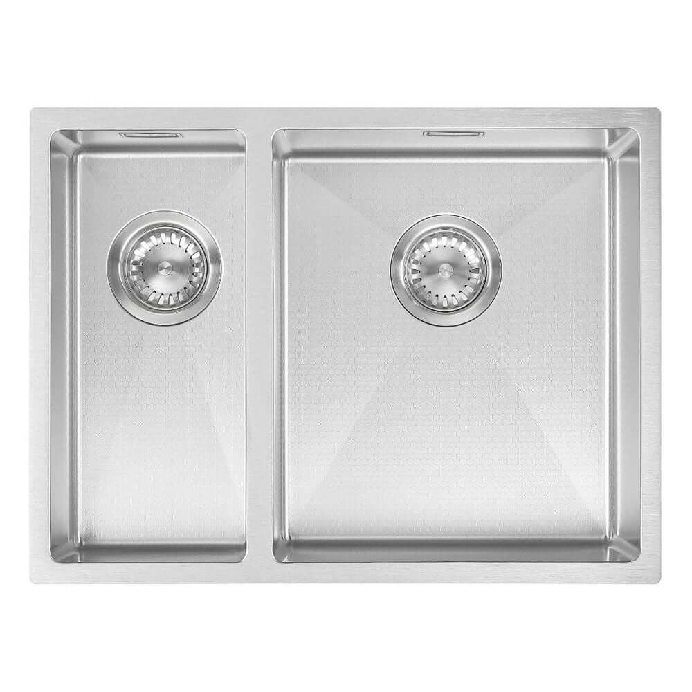 The 1810 Company Hex 1.5 Bowl Stainless Steel Reversible Undermount Kitchen Sink & Waste