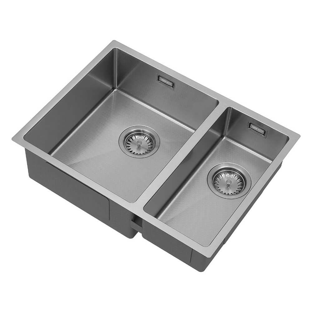 The 1810 Company Hex 1.5 Bowl Gun Metal Undermount Kitchen Sink & Waste