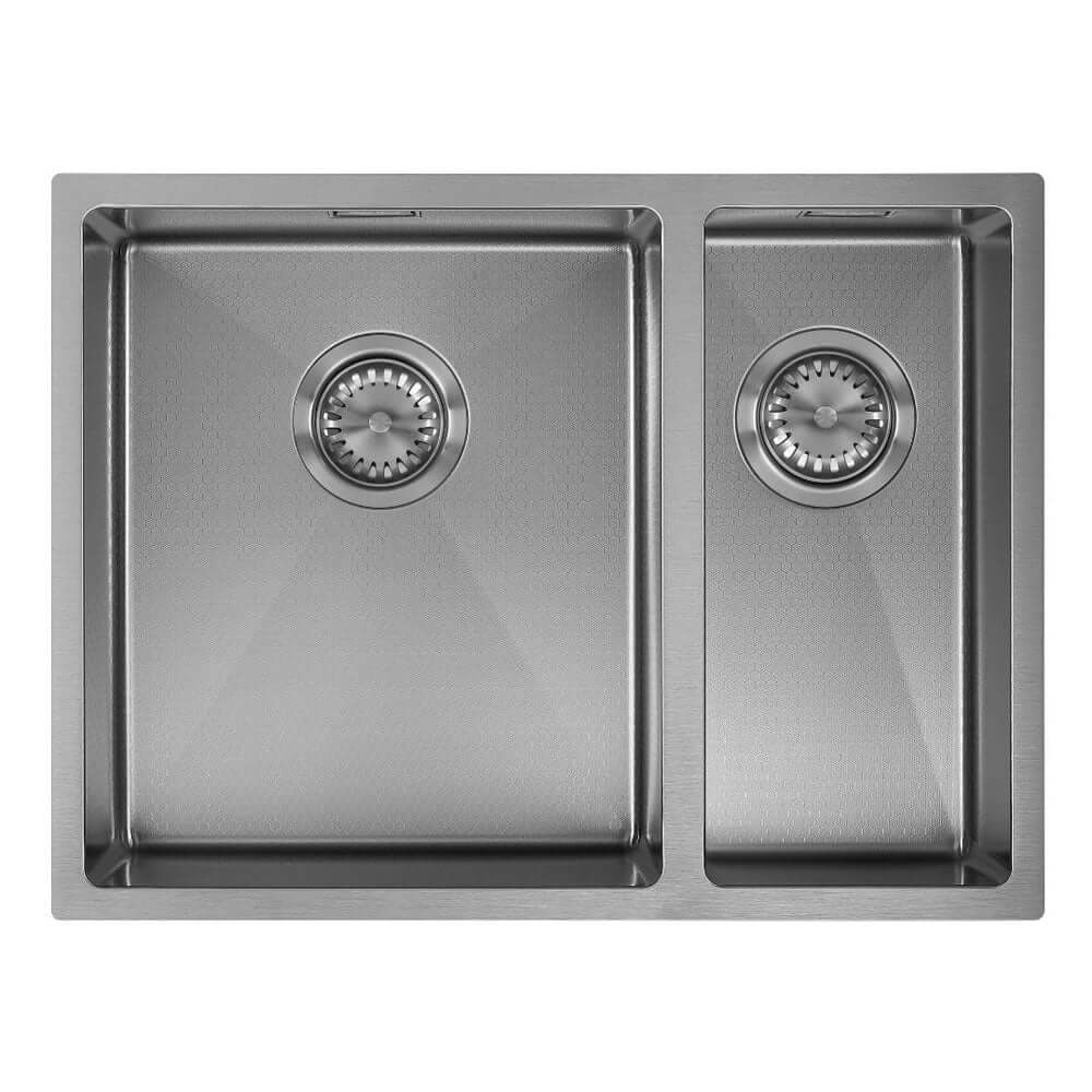 The 1810 Company Hex 1.5 Bowl Gun Metal Undermount Kitchen Sink & Waste