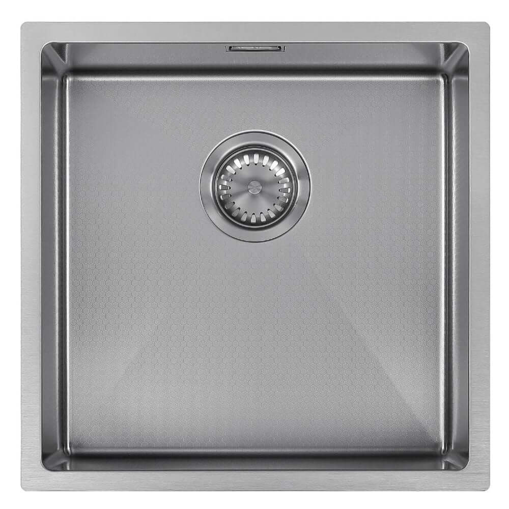 The 1810 Company Hex 1.0 Bowl Gun Metal Undermount Kitchen Sink & Waste