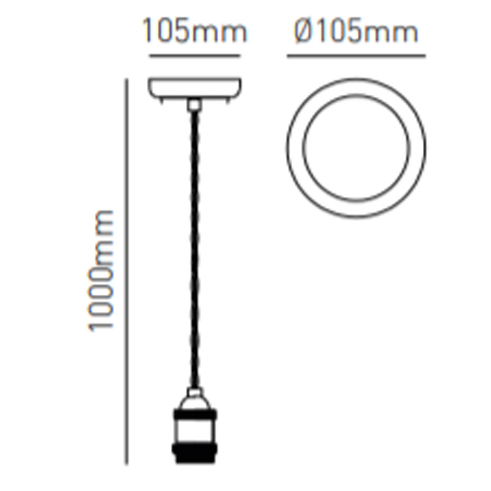 Inlight Antique Copper & Black Dale Cable Set - INL-27988-ACOP