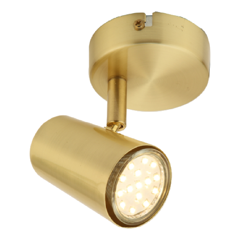 Inlight Harvey Satin Brass Spotlight - INL-31775-SBRS