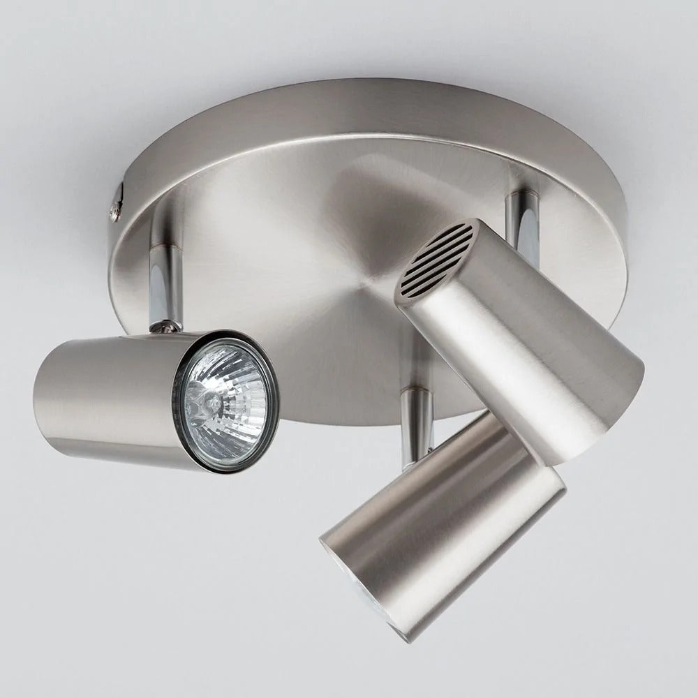 Inlight Harvey Satin Nickel IP20 3 Round Plate Spotlight - INL-31776-SNIC