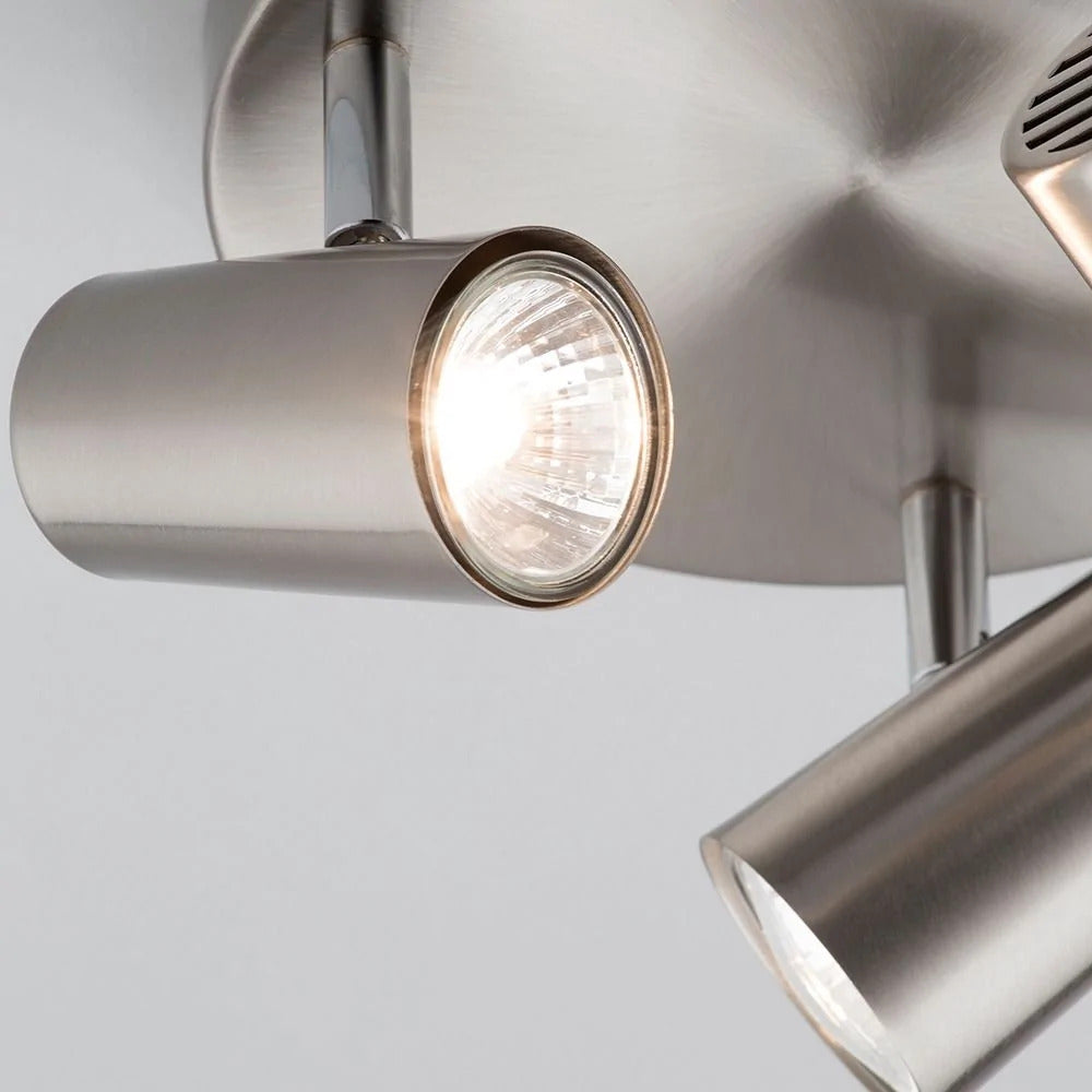 Inlight Harvey Satin Nickel IP20 3 Round Plate Spotlight - INL-31776-SNIC