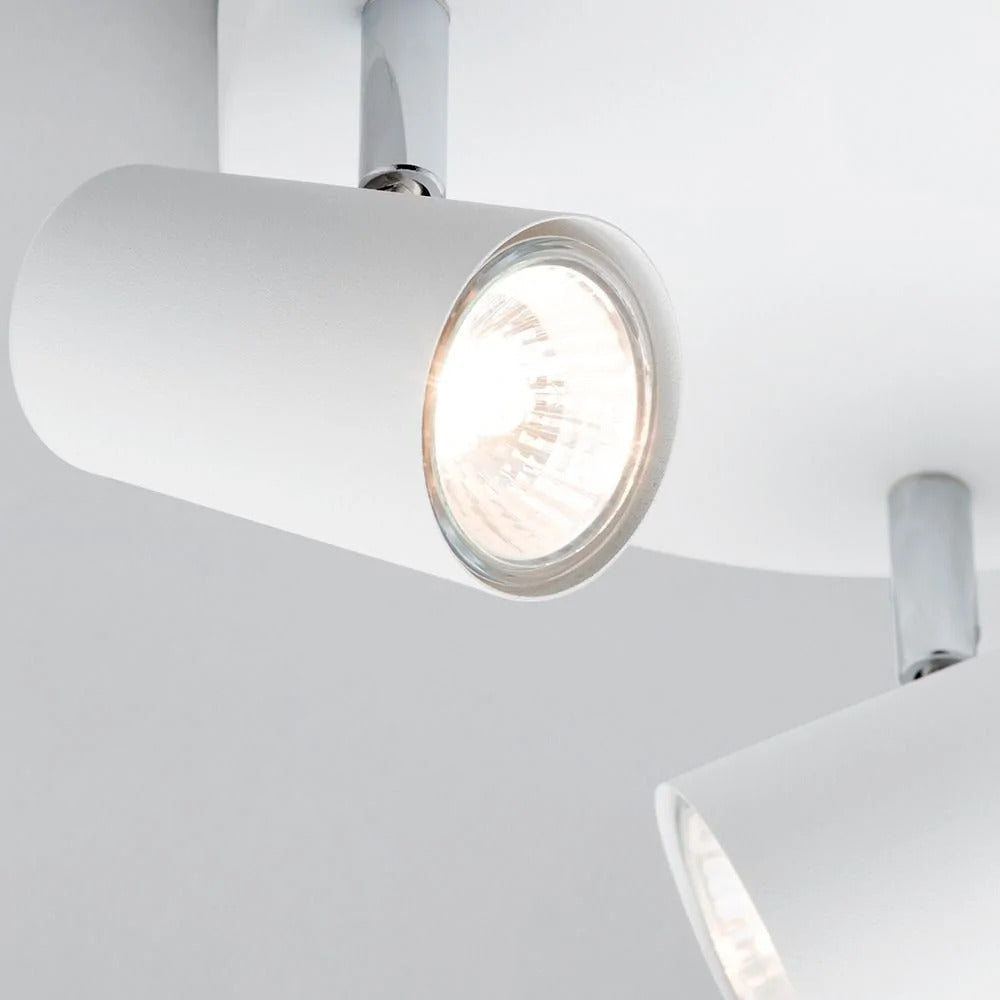 Inlight Harvey White IP20 3 Round Plate Spotlight - INL-31776-WHT