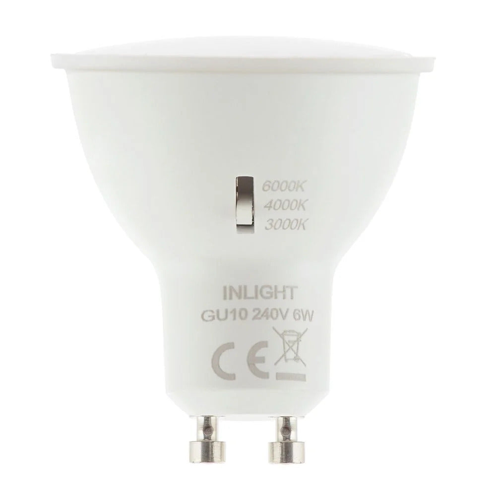 Inlight White GU10 6W LED CCT Lamp - INL-34400