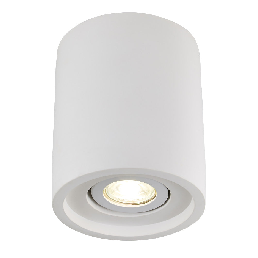 Inlight Cadiz Plaster Ceiling Light Down Tilt White