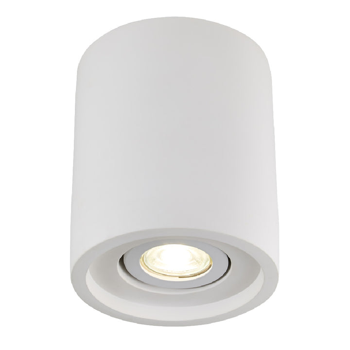 Inlight Cadiz Plaster Ceiling Light Down Tilt White